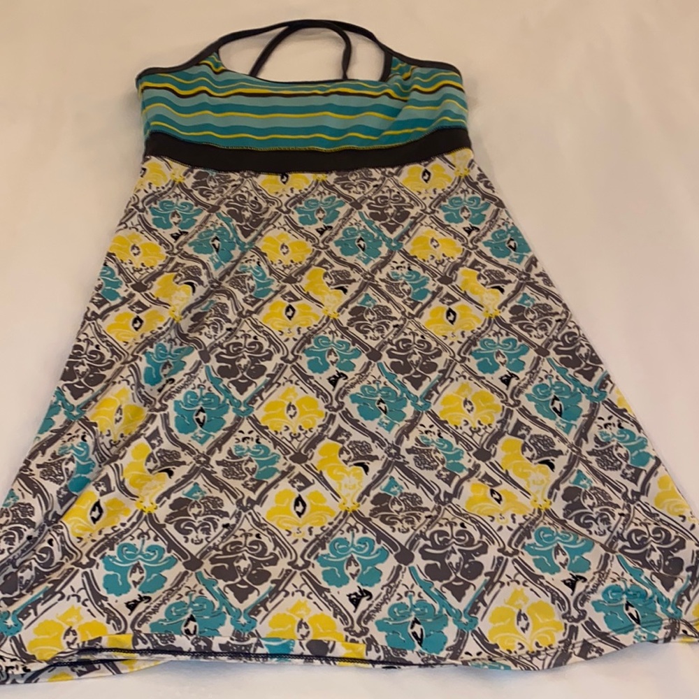 Lola Dress Golf Tennis Sundress Stretch Athleisure Halter Aqua Shelf Bra Size S